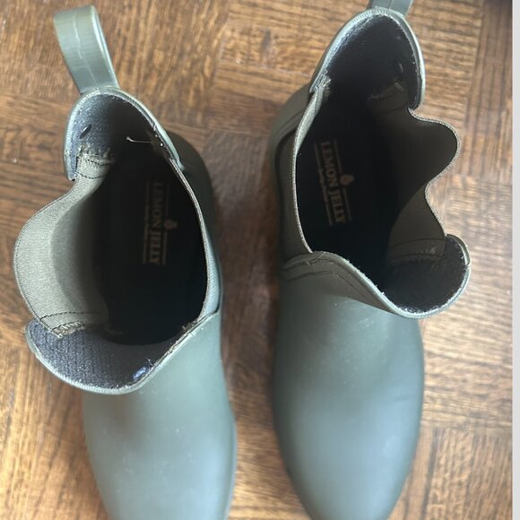 Lemon Jelly Vegan Military Green Women's Ankle Boot Rainboot (Size 10.5/41) - Picture 6 of 6